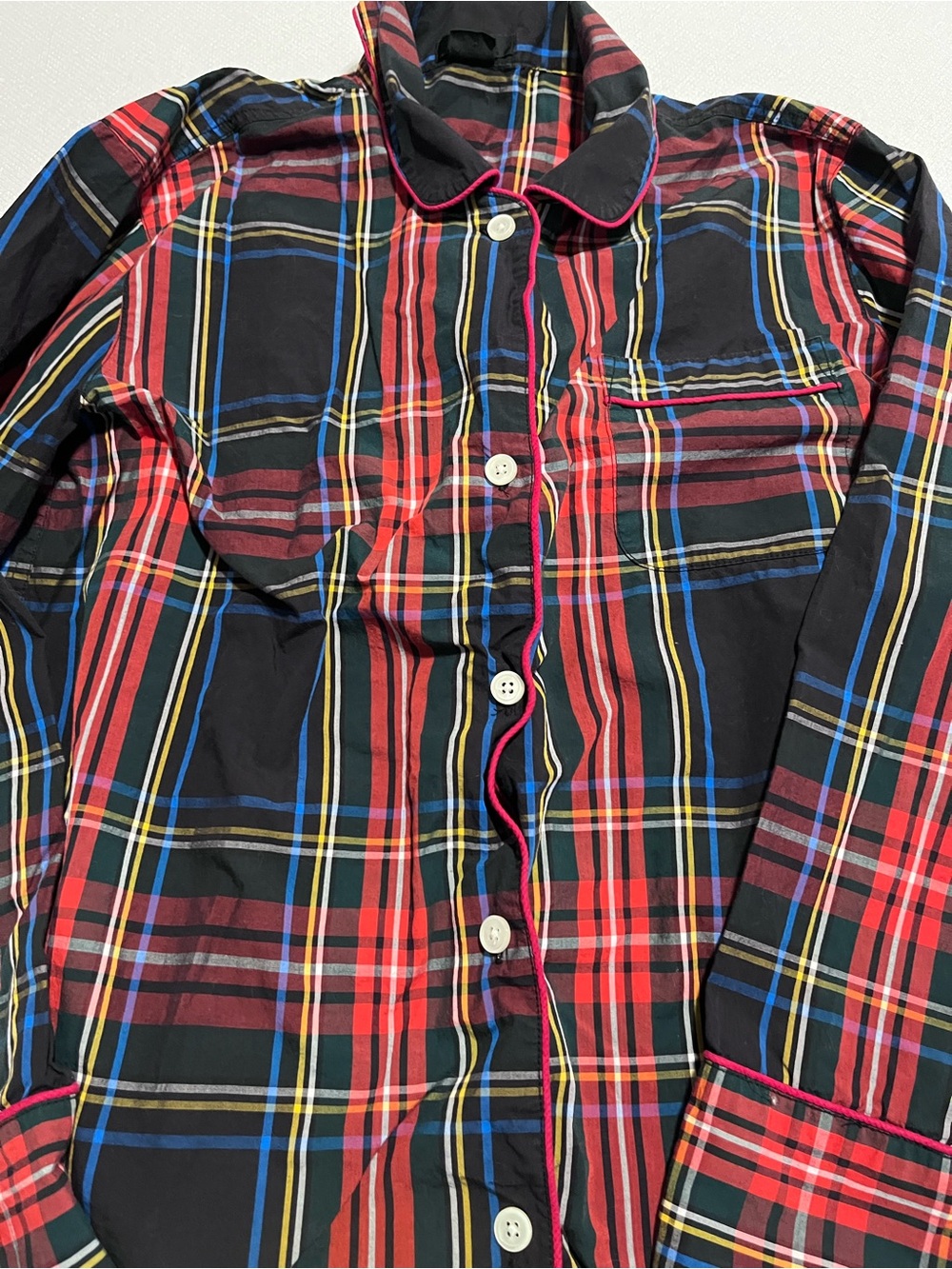 J Crew Plaid Button-Up Pajama Set size medium - Picture 2 of 7